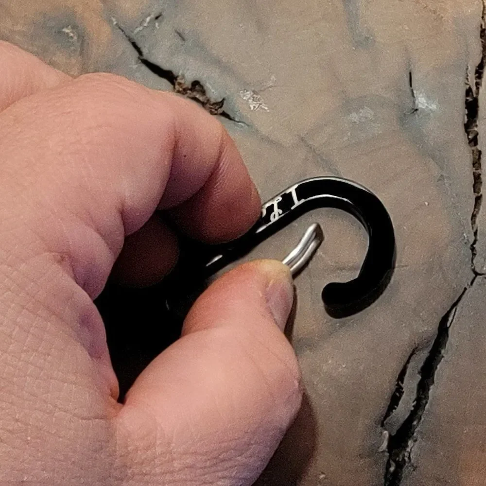 Personalized Engraved Carabiner Key Pear Shaped With Snap Hook